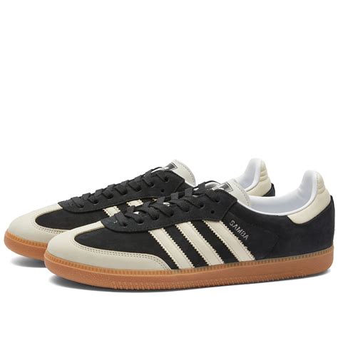 adidas samba core black white silver met